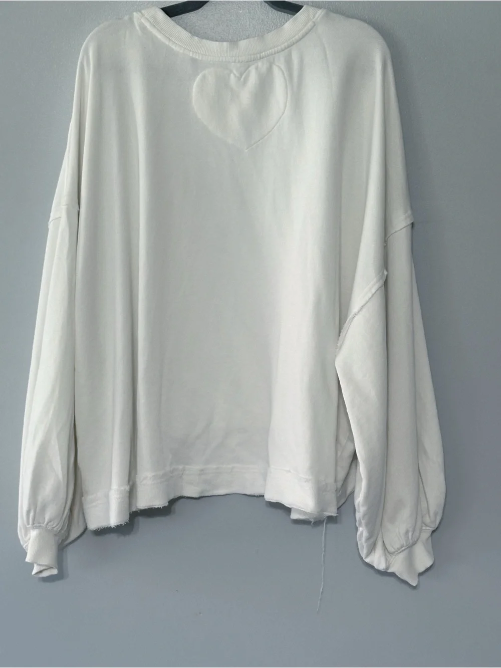 Free People Trish Pullover Balloon Sleeve Sweatshirt Women's Size Large